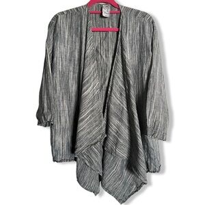 La Fixsun 100% Linen Open Front Jacket Size Medium
